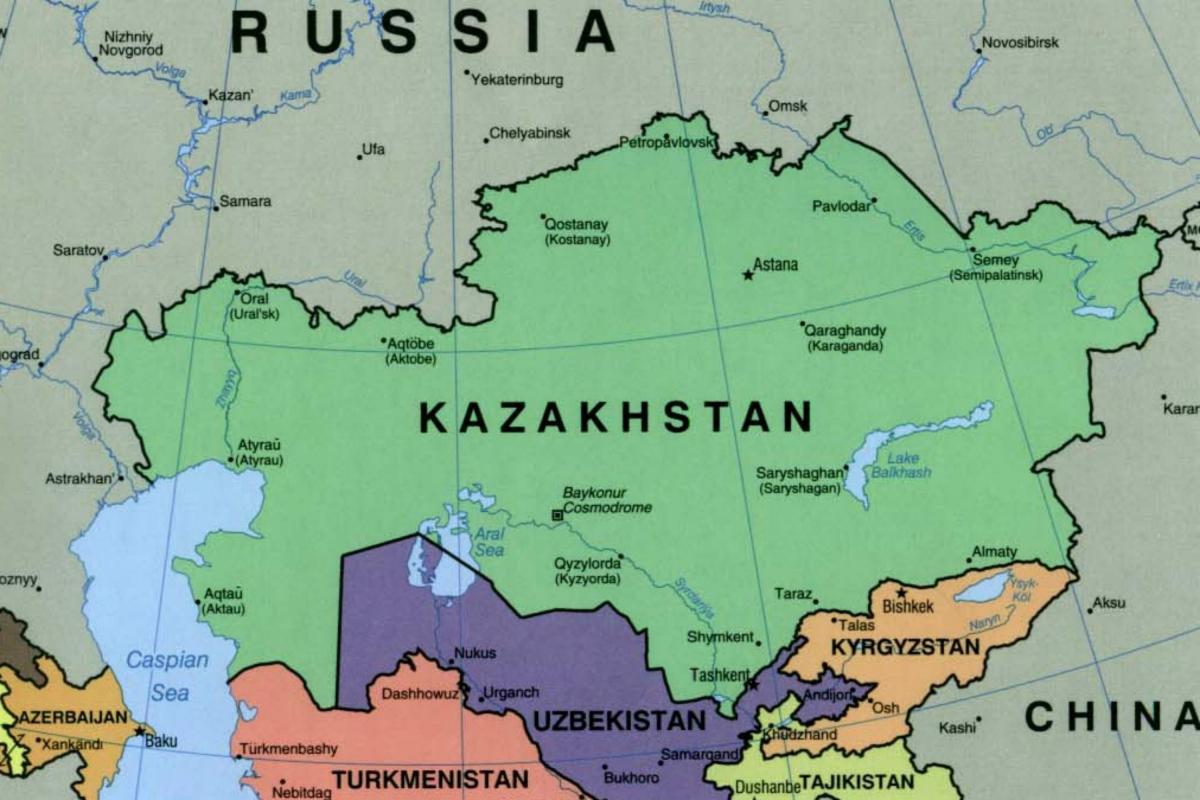 地図のアルマティカザフスタン