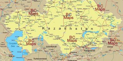 カザフスタンの都市地図